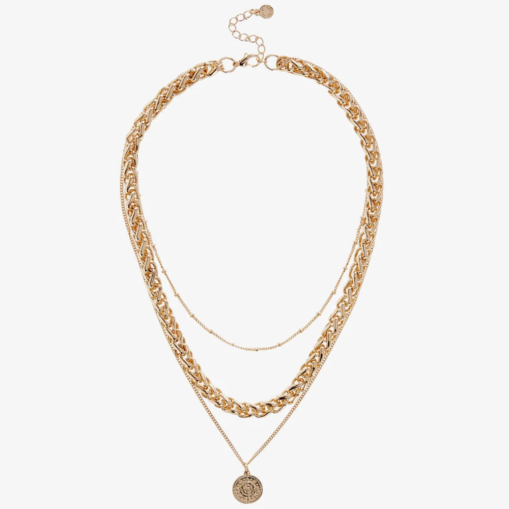 Mint Velvet Rope Gold Tone Chain Layered Necklace